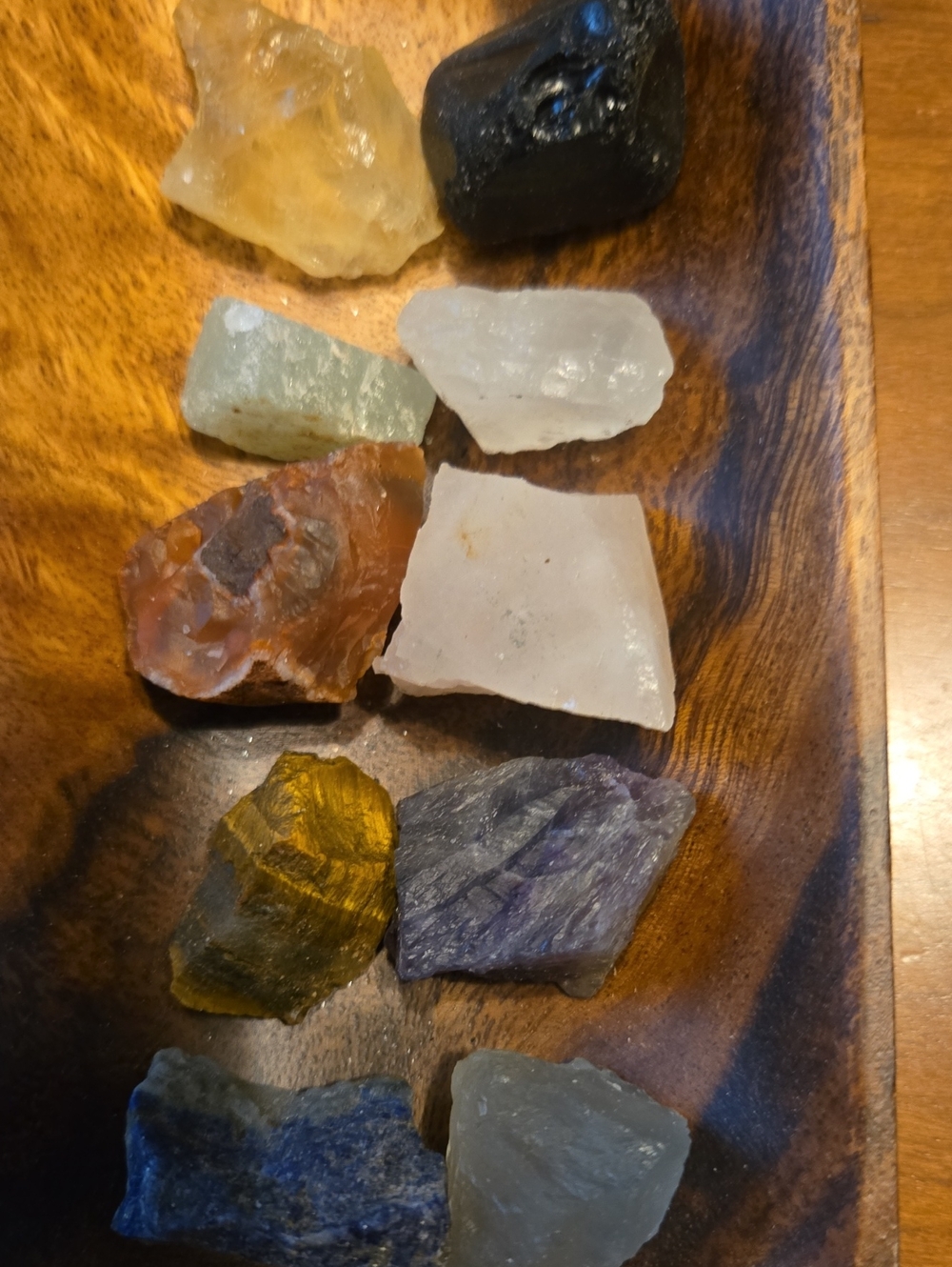 Natural Multi-Color Rough Crystal Accent Set